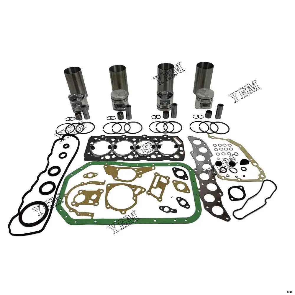 4D56 Rebuild Kit With Cylinder Gaskets Piston Rings Liner for Mitsubishi