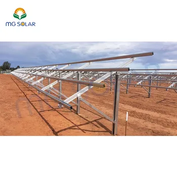 Galvanized Steel Solar Mounting System Pile Ground Bracket Pv Panel ...