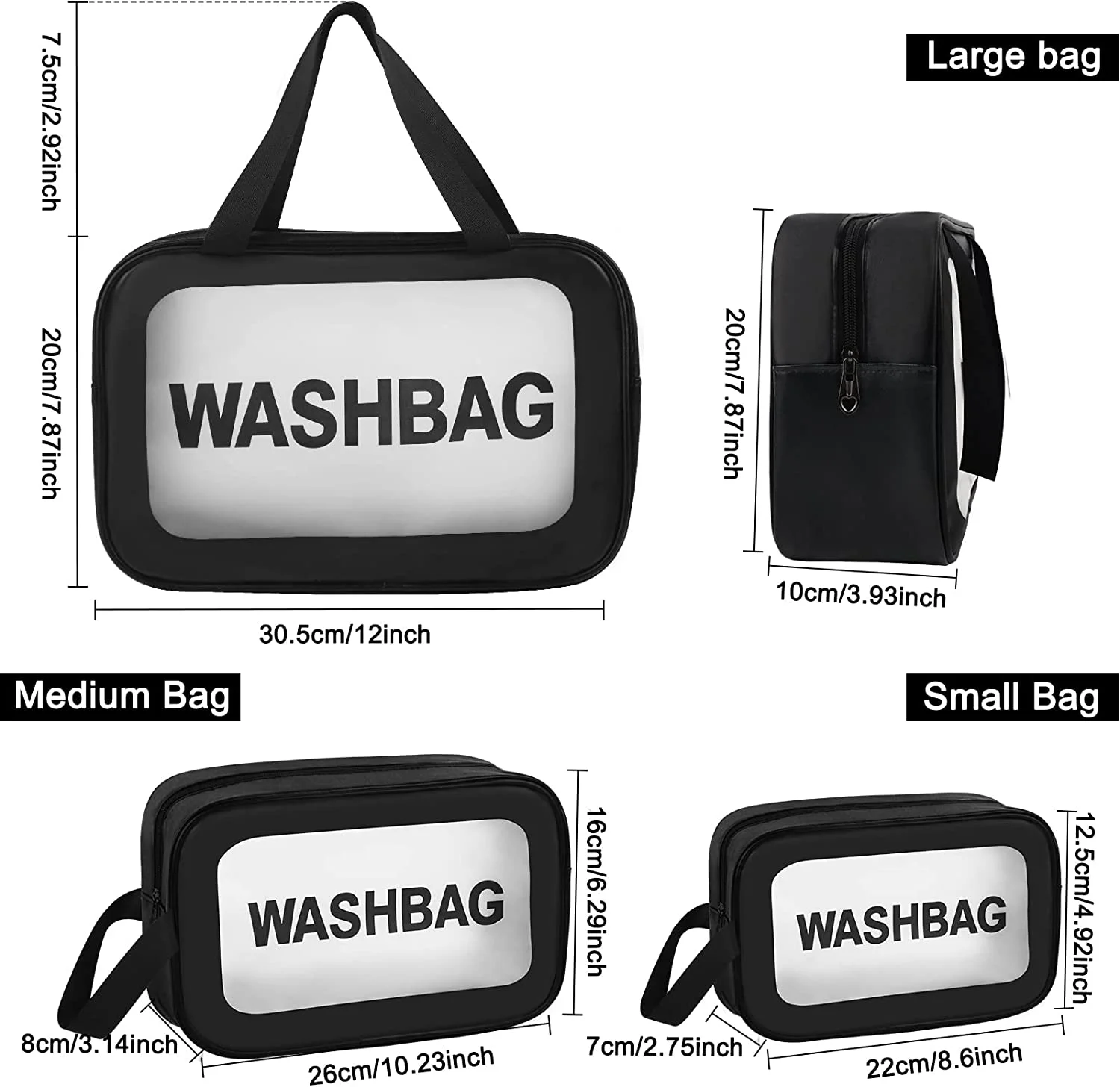 Fashionable Popular Selling Translucent Women Waterproof Plastic Bag