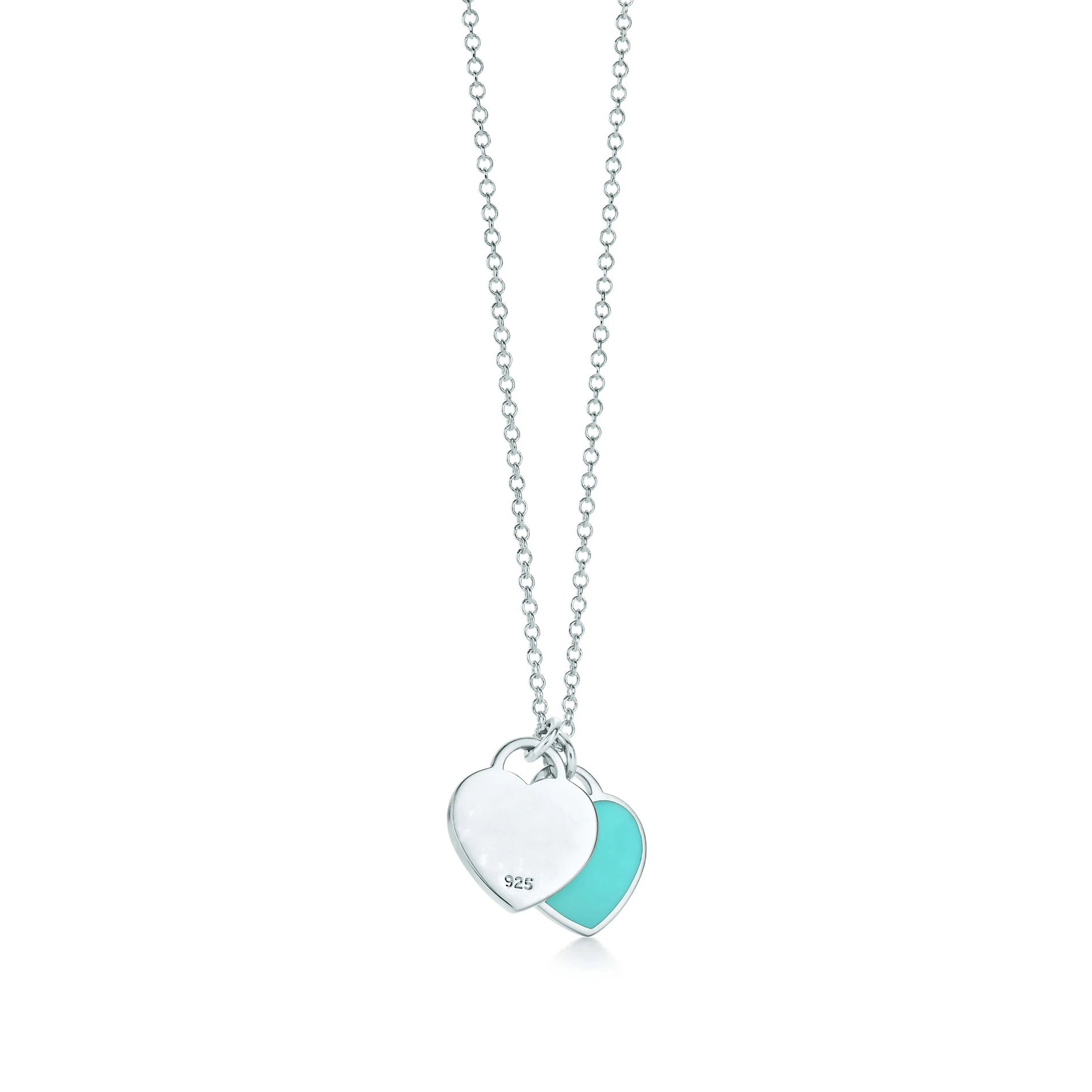 mini double heart necklace