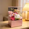 Pink teddy bear flower box