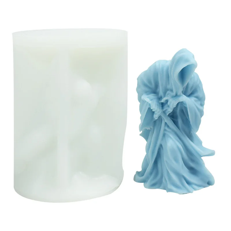Mysterious Knight Designed Eco-Friendly Silicone Molds Irregular Shape for Human Character Candle Plaster Figures Cake
