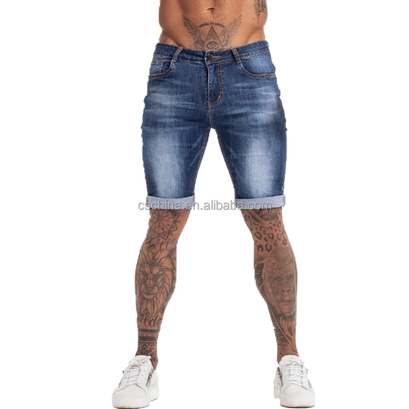 mens jean shorts slim