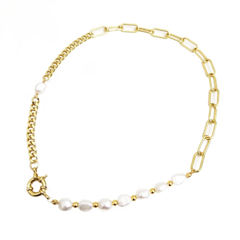 Marsgoo Freshwater Pearl Choker Necklace For Women – Adjustable, Gold Plated, Handmade Jewelry Gift - View #5