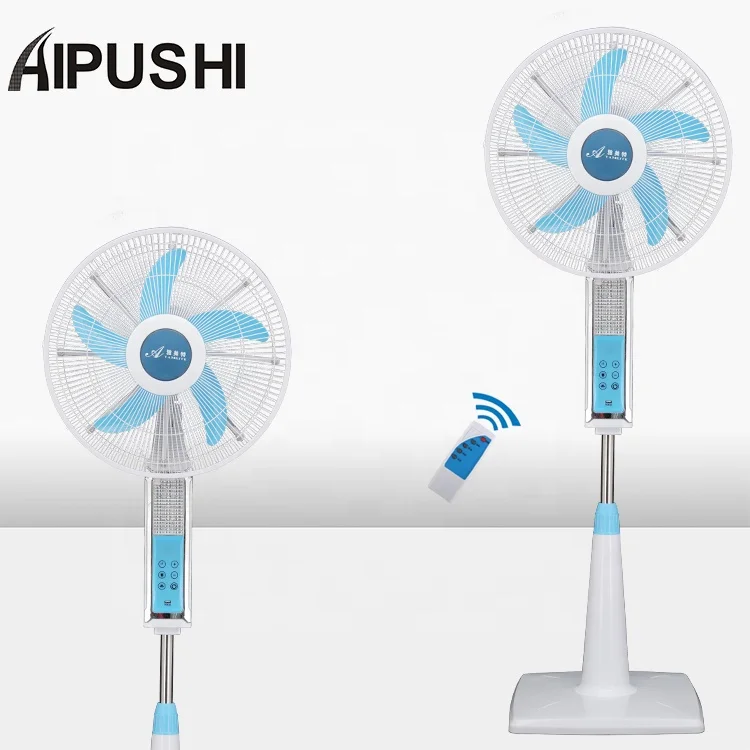 Solar  DC 12 Volt  Electric Battery  Fan AC DC Adapter Rechargeable Stand Fan With USB Port  Have LED Light Inside Battery Panel