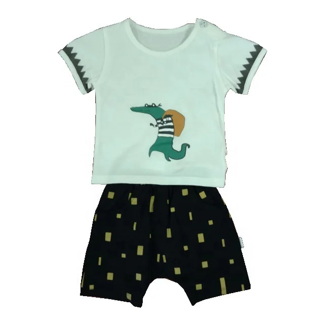 
Оптовая продажа, комплект для новорожденных, футболка и шорты унисекс, летние комплекты для новорожденных 