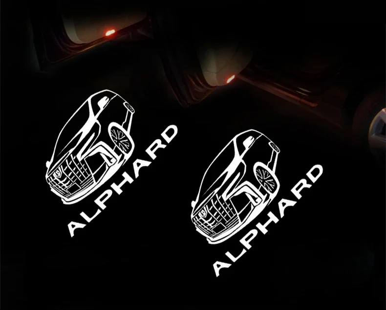 LED Courtesy Projector for Toyota Alphard Logo Light Alphard Car Door Light for Toyota Alphard Vellfire Car Door Decorative Lamp
