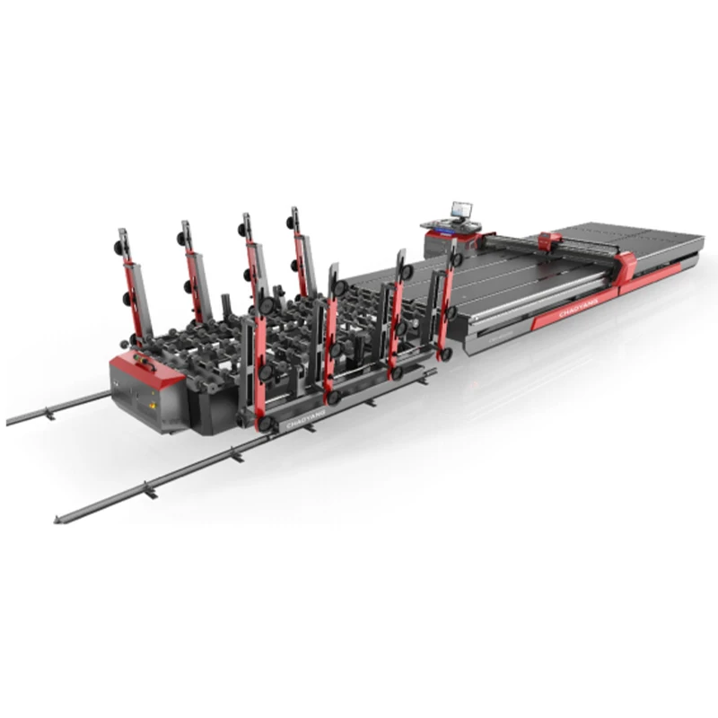 CNC Intelligent Automatic High Speed  Glass Cutting Line with the Newest American Galil Control System