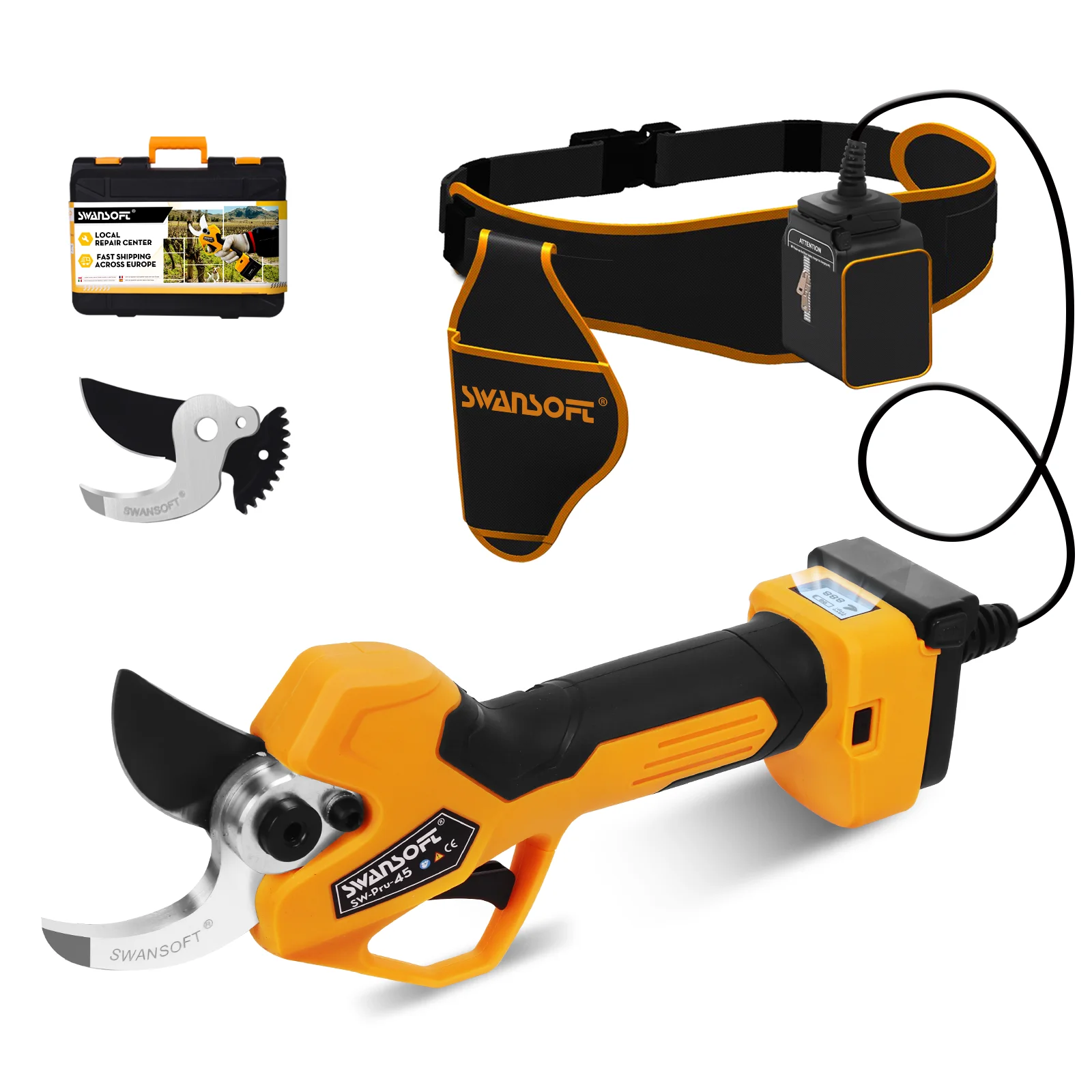 Powerful 45MM Electric Pruning Shears by Swansoft - Long Use, CE