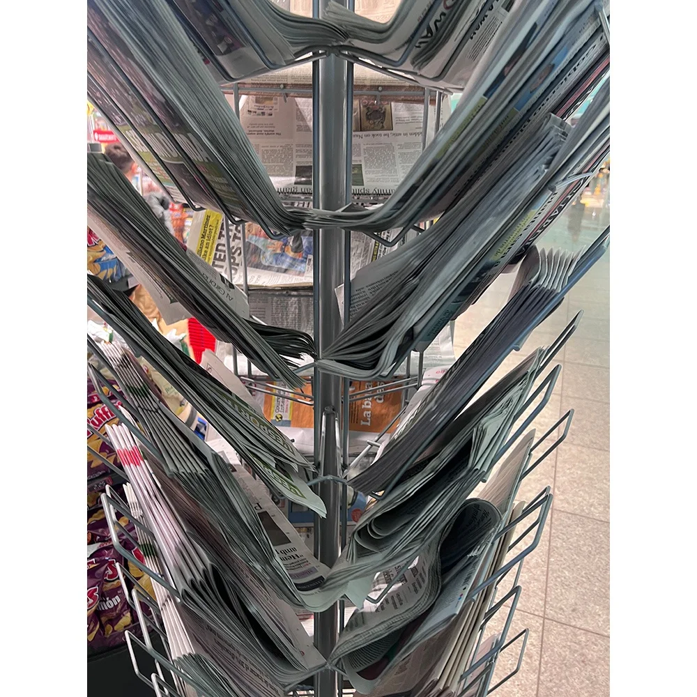Factory Wholesale Newspaper Stand Display Rotating Comic Book Display Rack Display Rack for Magazine