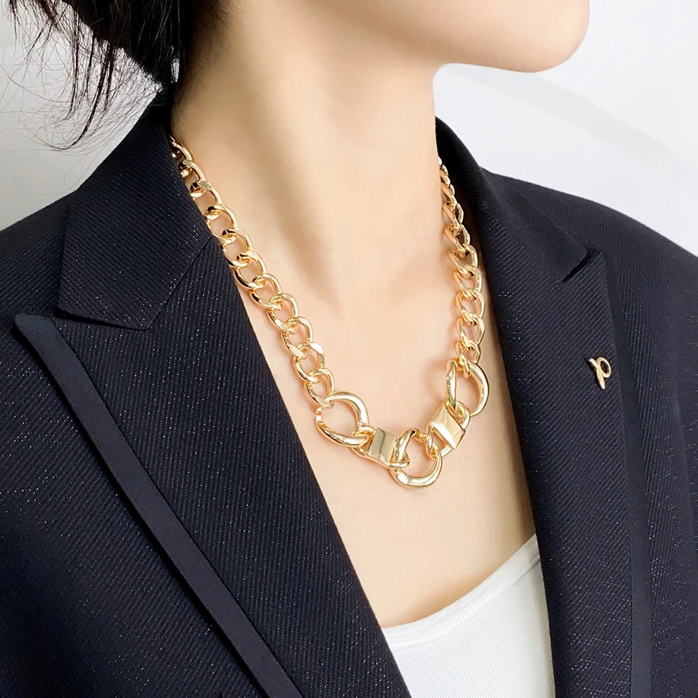 2026 Wholesale Best Selling Coarse Cuban Chain Necklace Gold Plated Link Chain Classic Style Fashion Jewelry for Men and Women