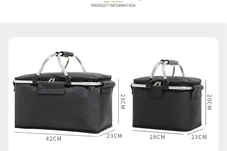 Outdoor Picnic Insulation Bag/folding Picnic Basket Insulation Bag