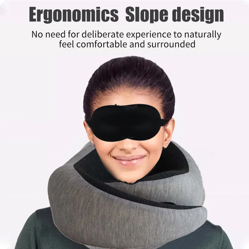 2024 Stuffable Billebon Premium the  Travel Memory Foam  Neck Support Pillow for Travelling Airplane