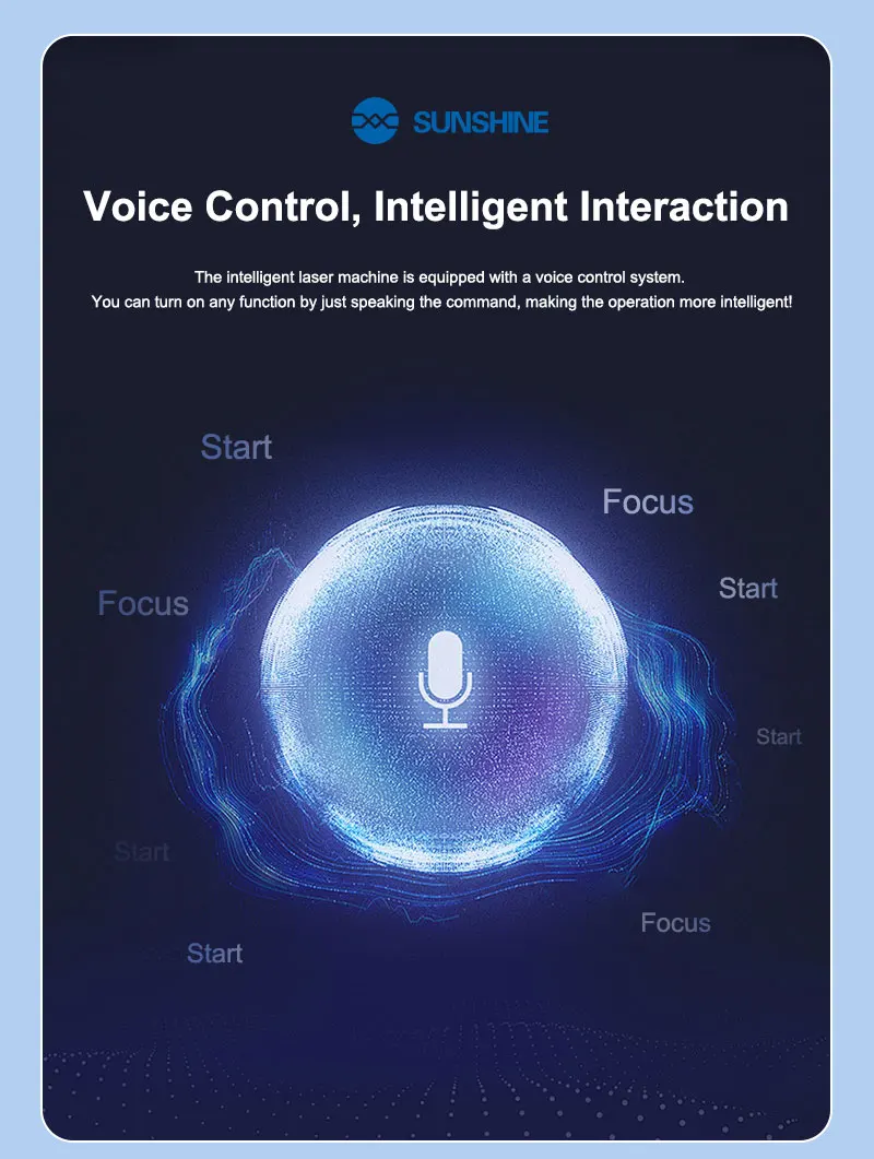 SUNSHINE SS-890B Pro Max Intelligent AI Voice Control UV Laser Machine, Autofocus Cold Light Laser for Phone Back Cover Removal