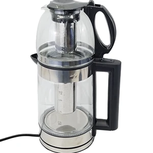 Borosilicate Glass Electric Kettle with 360 Swivel Tea Pot Set Base for Home Kitchen Household Application Hotel