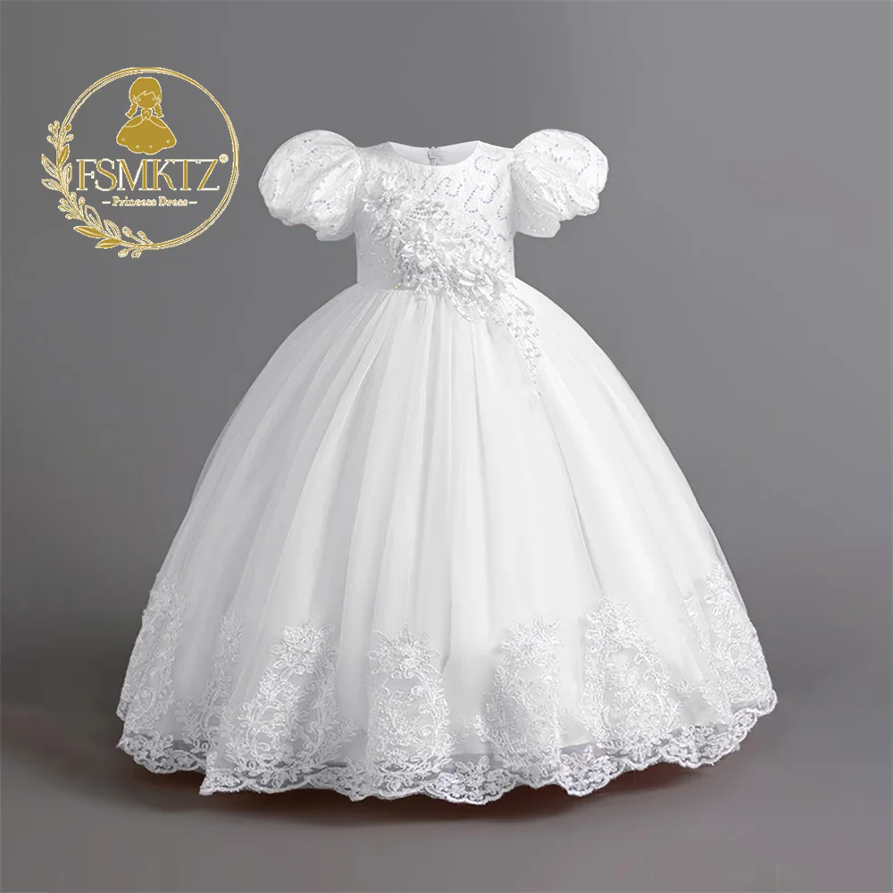 luxury embroidered dresses for birthdays Sutton Kaye | 3D Wildflower Girl Dress