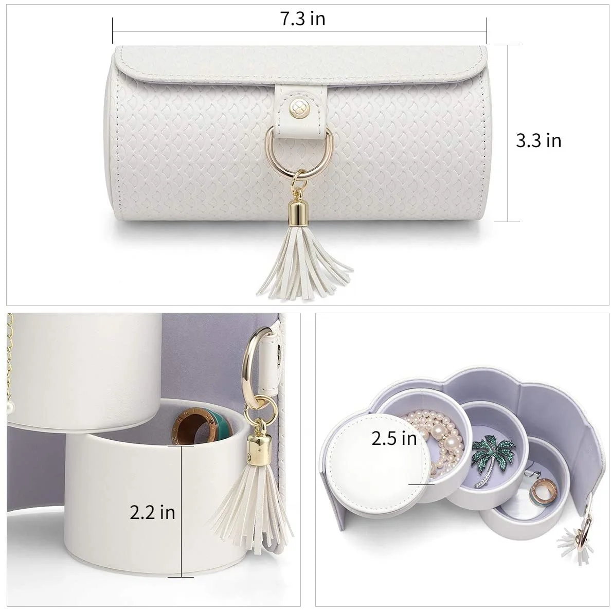 Jewelry Roll Storage Organizer Travel Accessory Jewelry Box Case For