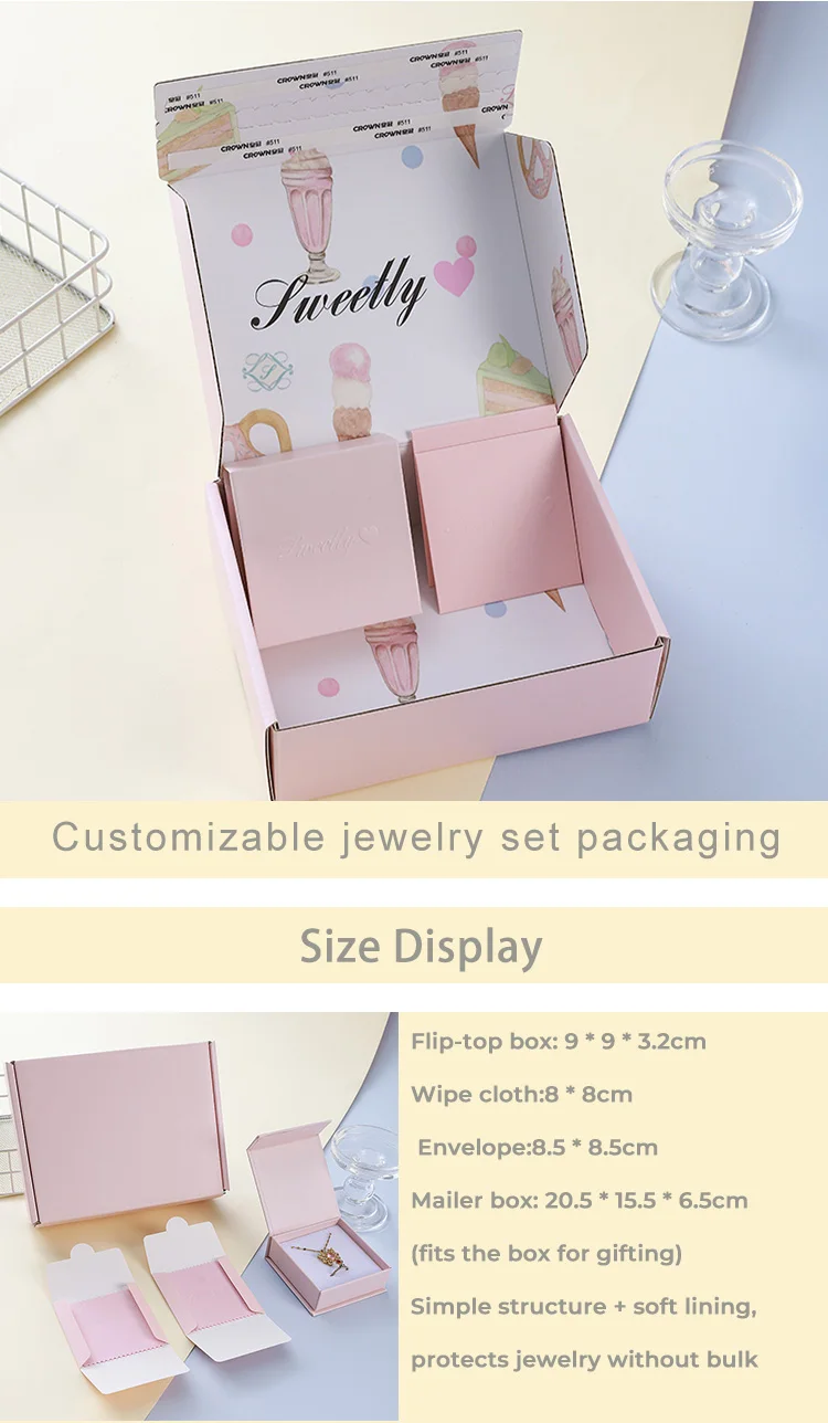 product oem hot sell custom logo simple paper jewelry box ring necklace magnet packaging box set-5
