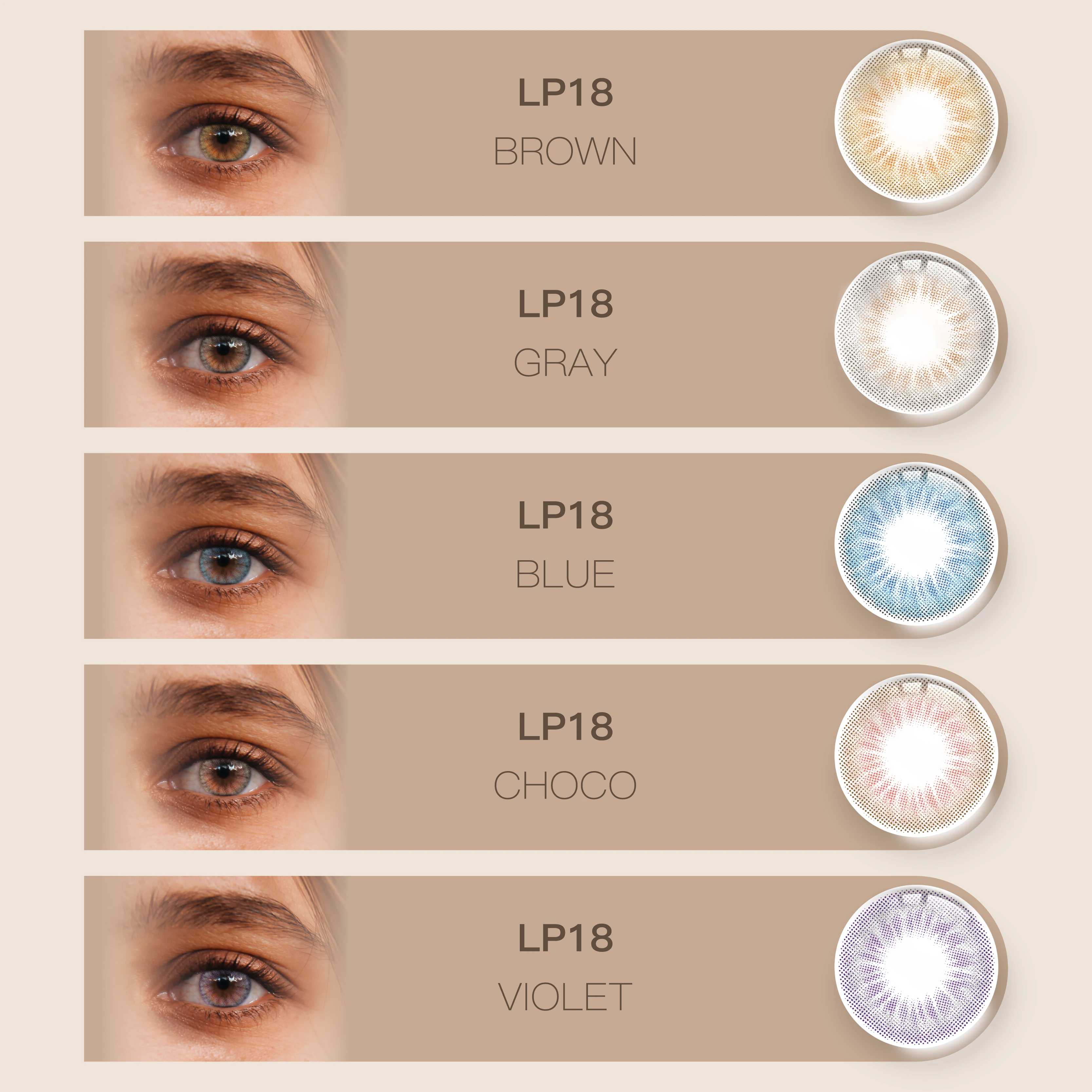 Contact Lens 18 Colors Natural Contact Lenses Custom Logo Lentes De