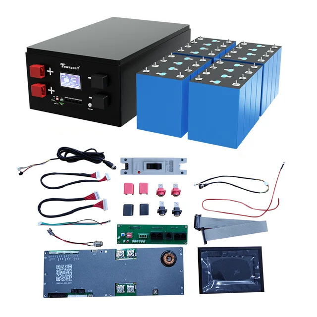 Tewaycell 51.2V DIY Lifepo4 Battery Box 15kwh Home Solar Energy Storage with BMS 280Ah 300Ah Metal and Plastic Material