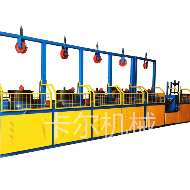 Steel wire drawing machine for nail making machines
