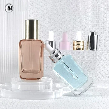 High Quality Perfume Bottle Empty Transparent Oem Glass 50ml perfume Sprayer Bottle With Box