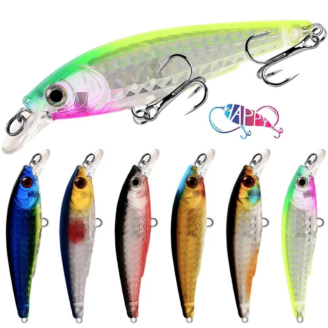 Wholesale 3D Eyes 90mm 9g floating fishing minnow lures laser hard bait lifelike minnow lure for long casting trout fishing