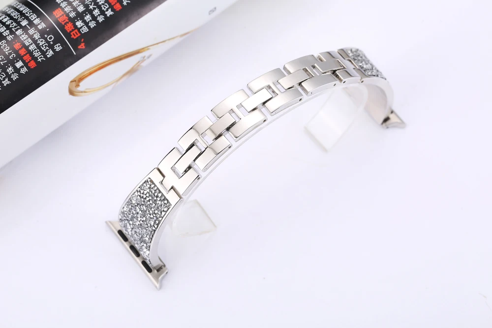 Luxury Metal Watch Band Replacement Fashion Strap for Apple Watch Series 6 SE 5 4 3 2 1 for iWatch 38 40 40 44 mm