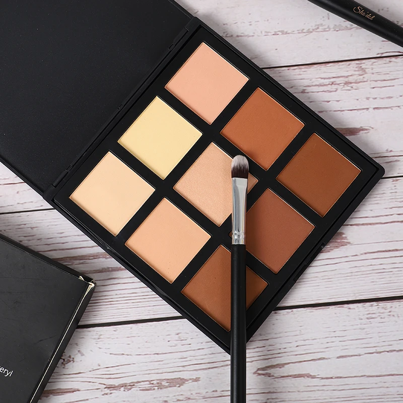 9Cr Hot Selling High Pigmented Contour Bronzer 9 Colors Matte Face Powder Palette With Private Label