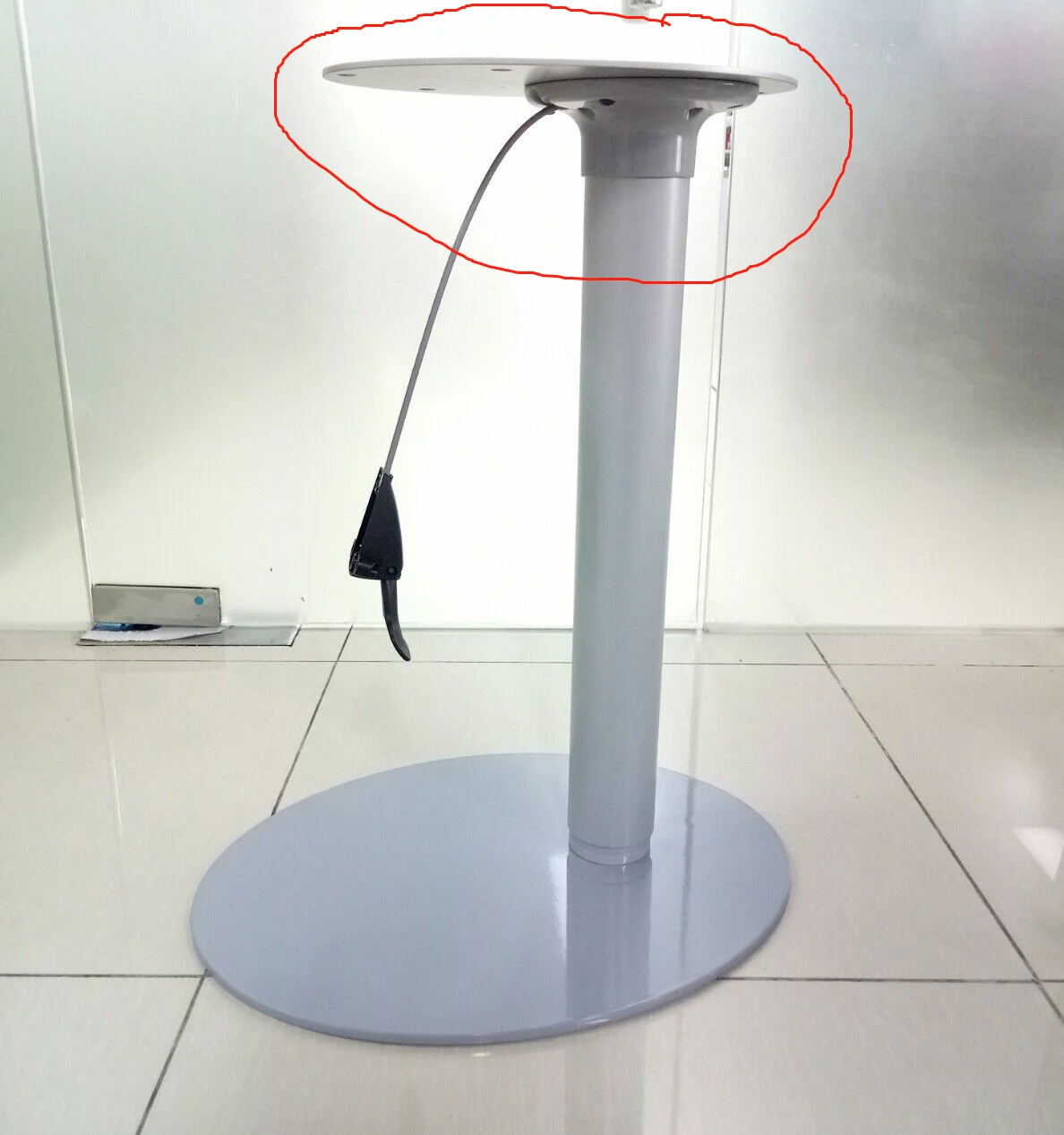 Black Aluminum Modern Table Base Metal Adjustable Short Furniture Table