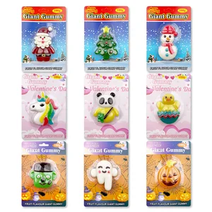 Cartoon Shaped Giant Gummy Snacks Customizable OEM Foreign Trade Fruity Flavored Bulk Processing for Christmas Halloween