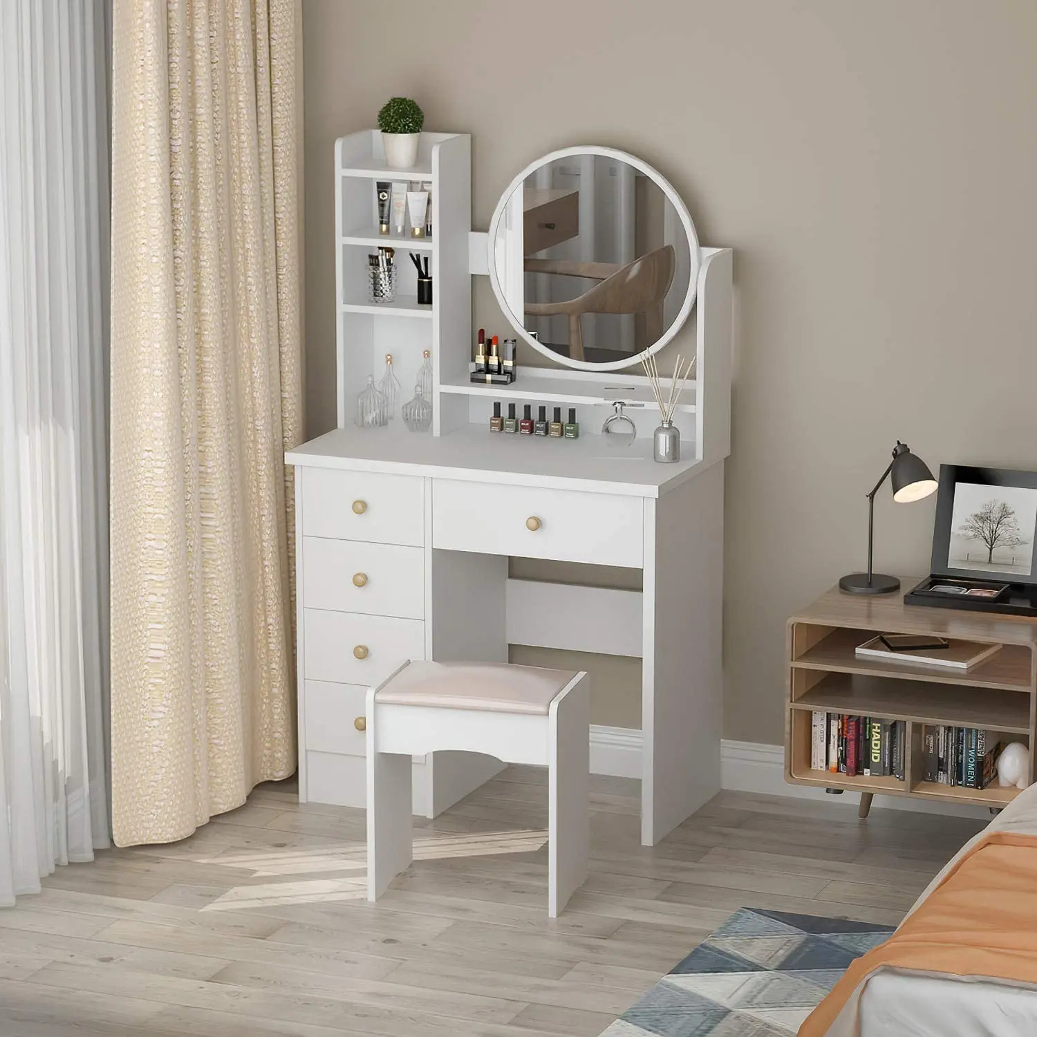 2022Wholesale Vanity Table Nordic Dressing Table Bedroom Furniture Simple Bedside Luxury Dresser