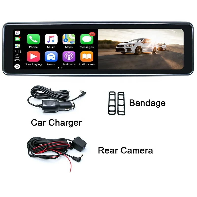 10.99 Inch Front 4k Carplay Wifi Dvr Camera Rearview Mirror Dashcam for car