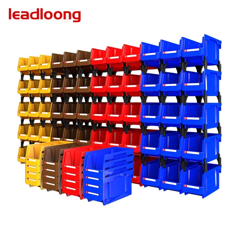 Industrial Warehouse Tool Storage Box Stackable Plastic Storage Bins -  China Stack and Hang Storage Bin, PP Shelf Bins