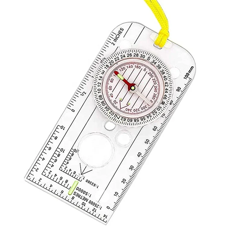 Plastic Mini Orienteering Military Compass Multifunctional Portable Compass 