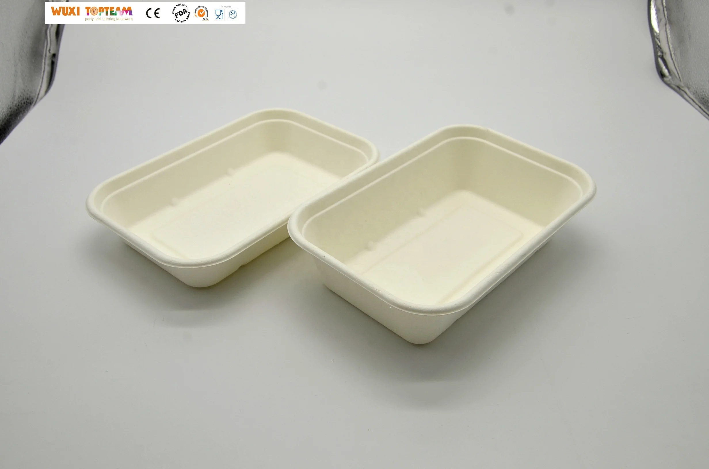 Брендовые пищевые контейнеры Topteam с высоким содержанием сахара, одноразовые контейнеры для хранения целлюлозы, багасса, Ланч-бокс