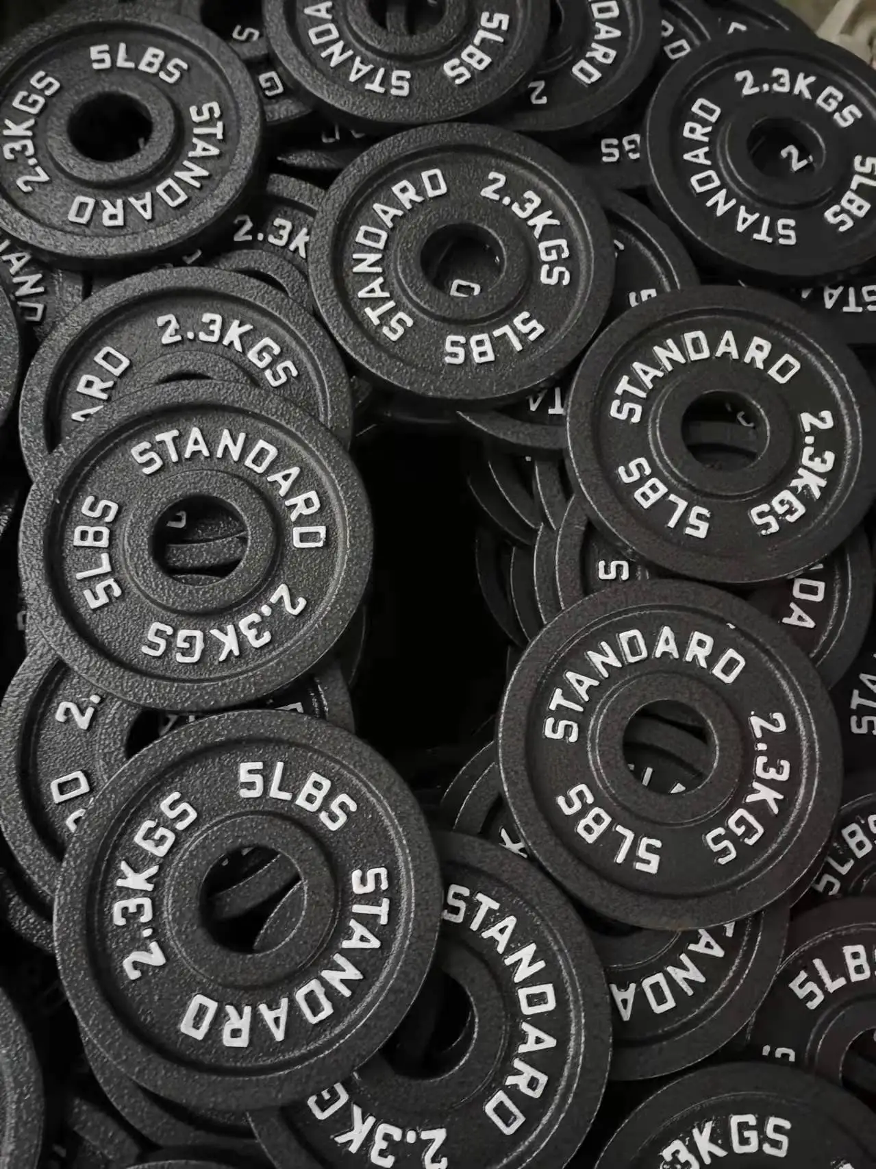 Gym Standard Workout Muscle Workout Weighted Black Weight Lifting Weight Plates Cast Iron Dumbbell Barbell Plates