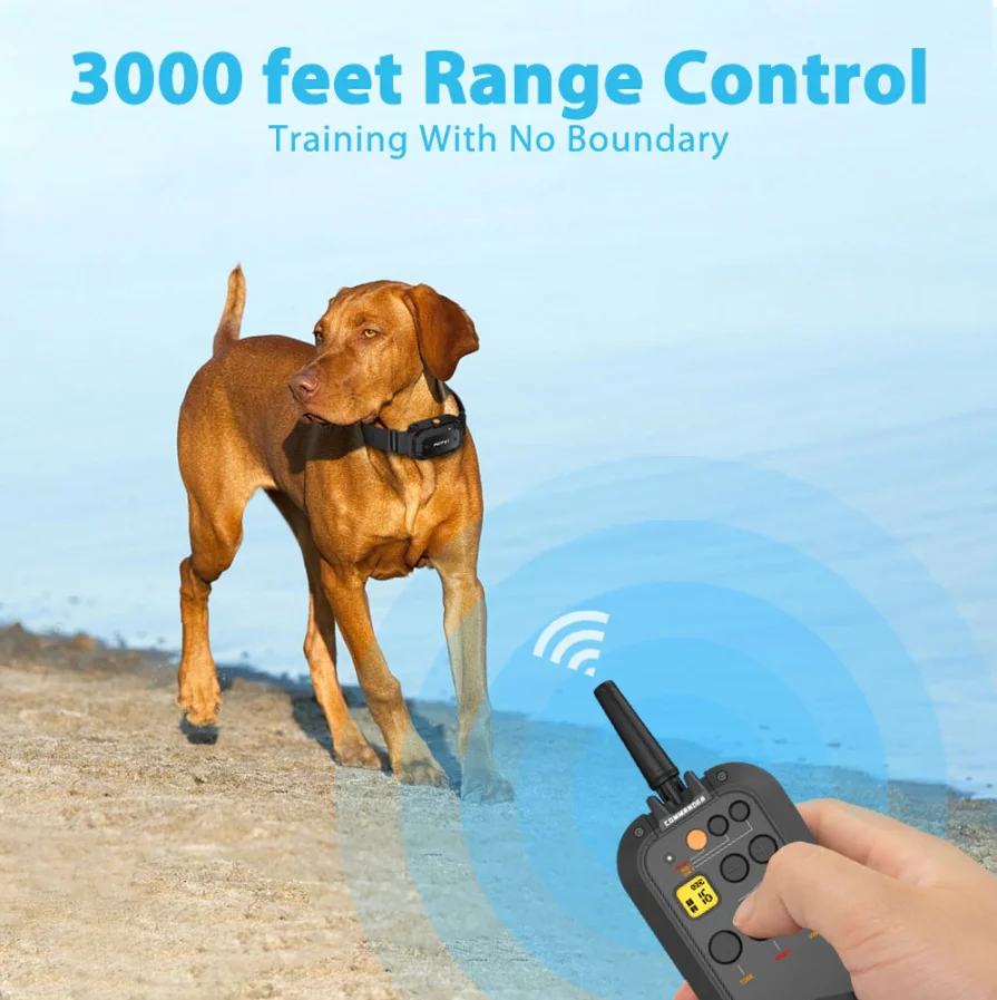 Rechargeable Waterproof Dog Shock Collars Electric Dog Training Collar for Dog Trainer
