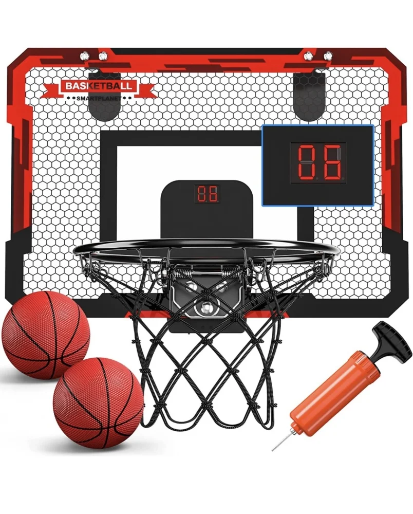 Electronic Scoring Record Basketball Hoop Toys Set Mini Basketball Hoop