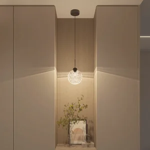 JACKSUN High-Level Luxury Iron Small Crystal Chandelier for Ambient Decorative for Bedroom Entrance Hallway Bedside