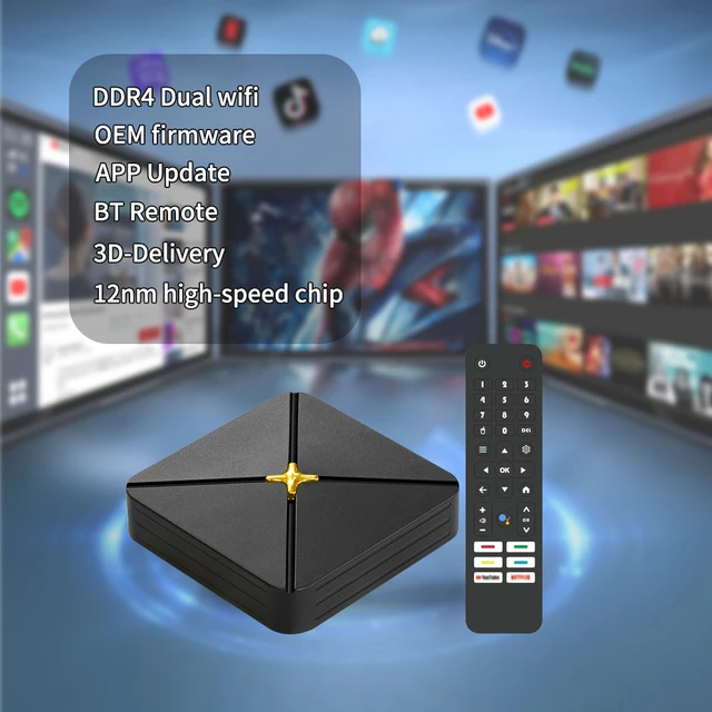 2025 HLQ-PLUS Smart Android TV Box Free UI Customization Super 8k Set-top Box BT Remote Control Hot in USA UK Europe Countries