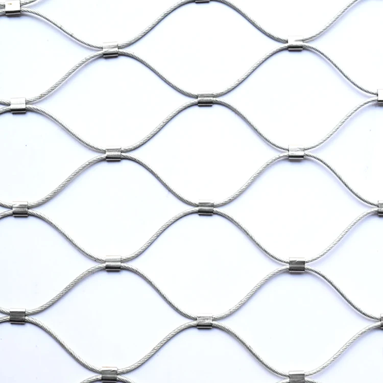 Landslid Protect Rope Wire Mesh ตาข่ายลวดสลิงสแตนเลสสำหรับสวนสัตว์