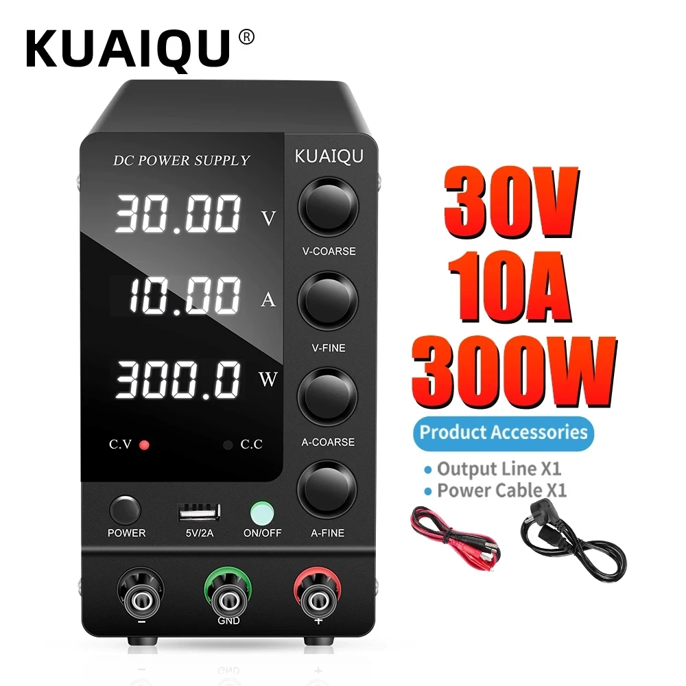 KUAIQU SPS-C3010 24V 12V 30V 10A Adjustable DC Power Supply for