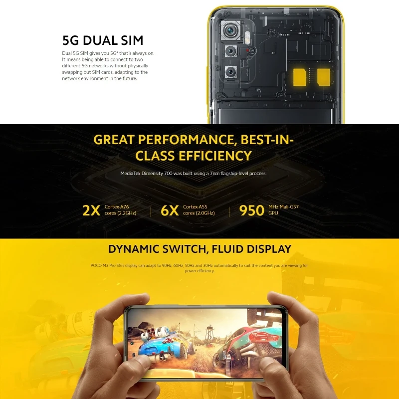 Xiaomi POCO M3 Pro 5G - 6GB+128GB Dual SIM Smartphone