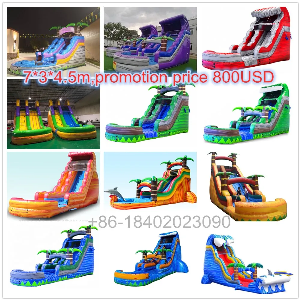 Top Selling Inflatable Waterslide Used Pool Slide Used Commercial Water