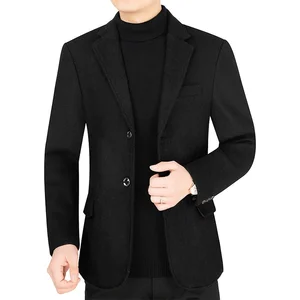 Custom High Quality Single Breasted Flat Men's Blazer Business Suits Anti-Wrinkle Comfortable Breathable Design Solid Colors