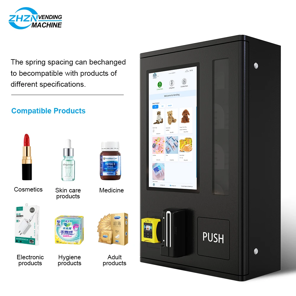 tobacco product vending machine Small with ID Reader & 32 Inch Advertising Screen The MultiChoice Vending Machine Delivers Age Restricted Products SecurelyWith Age Verification Mini Electronic Wall-Mounted Tobacco Dispenser