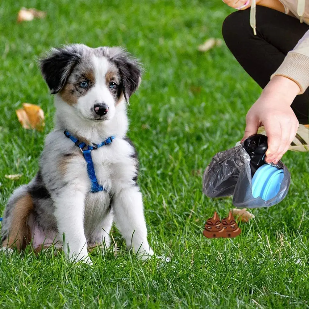 Scoop à Crottes De Chien Sans Contact - Portable, Avec Distributeur De Sacs Et Clip, Ramassage Hygiénique - 2
