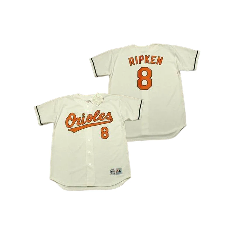 Wholesale Men's Baltimore 7 MARK BELANGER 8 ANDY ETCHEBARREN 8 CAL RIPKEN 9 BRADY  ANDERSON Throwback baseball jersey Stitched S-5XL From m.