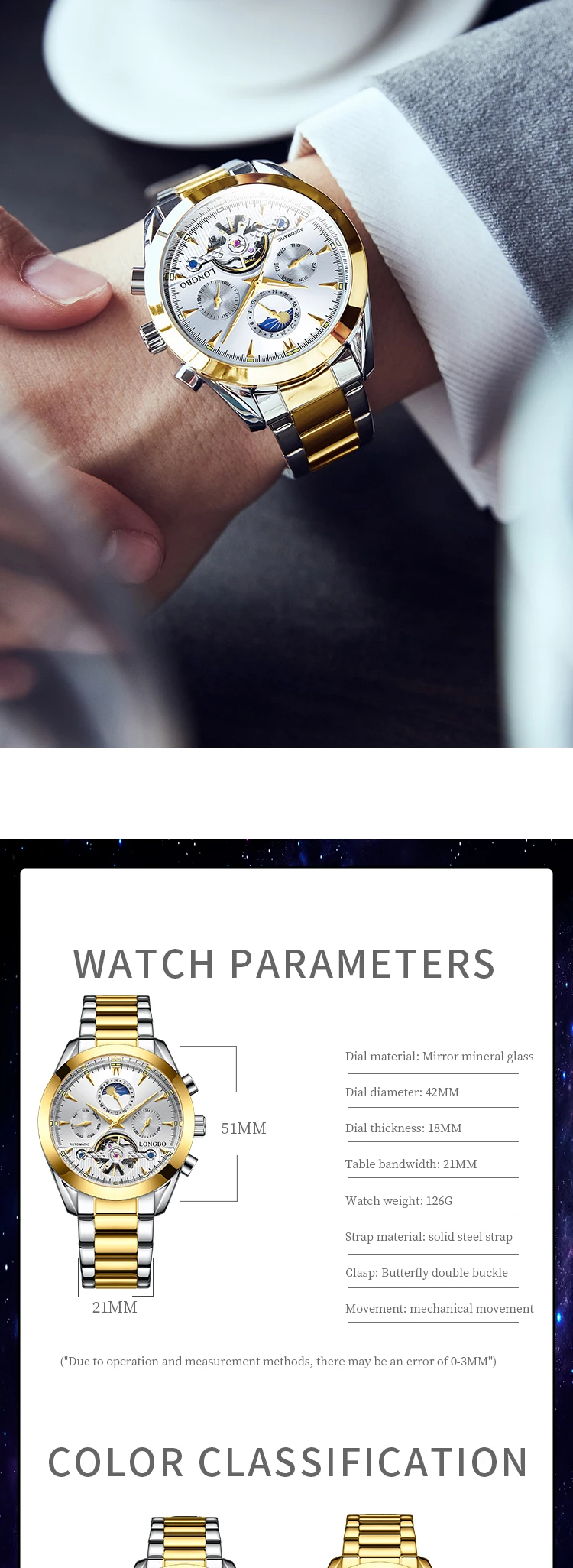 LONGBO waterproof automatic watches for men automatic,mens automatic watches mens fashion watches 2022